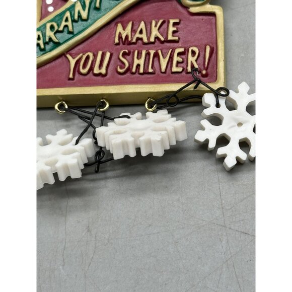 free hugs guaranteed to make you shiver snowman ornament snowflakes 6x3" READ - Picture 3 of 7